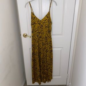 Free people silk dress with slit